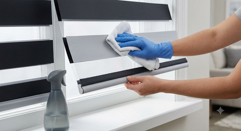 Cómo limpiar persianas Zebra correctamente - CORTIMAX Blog Mantenimiento y limpieza profesional de persianas zebra CORTIMAX
